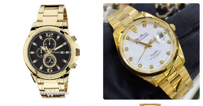 7 mẫu đồng hồ nam mạ vàng giá rẻ siêu bền và giá hợp lý