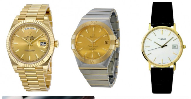 Top 5 chiếc đồng hồ nam mạ vàng 18k sang trọng và lịch lãm