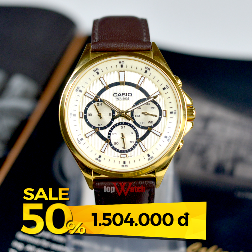 Đồng hồ đeo tay chính hãng Casio MTP-E303GL-9AVDF