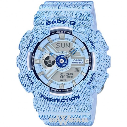 Đồng hồ Casio Baby G nữ xanh năng động BA-110DC-2A3DR - Giá niêm yết 5.006.000 VNĐ => Giá khuyến mãi 4.004.800 VNĐ