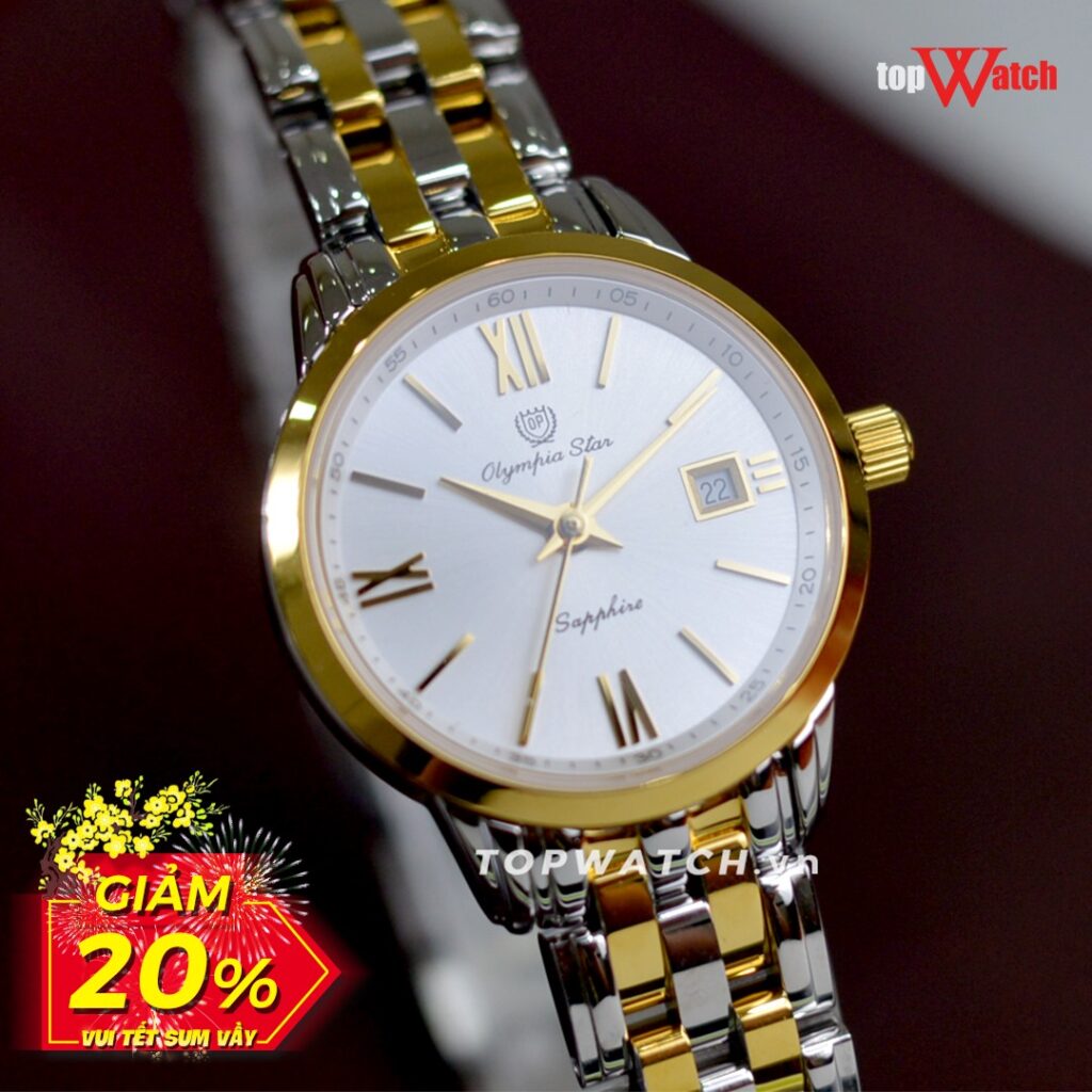 Đồng hồ đeo tay chính hãng Olympia Star OPA58061LSK T - Giá niêm yết 3.350.000 VNĐ => Giá khuyến mãi 2.680.000 VNĐ