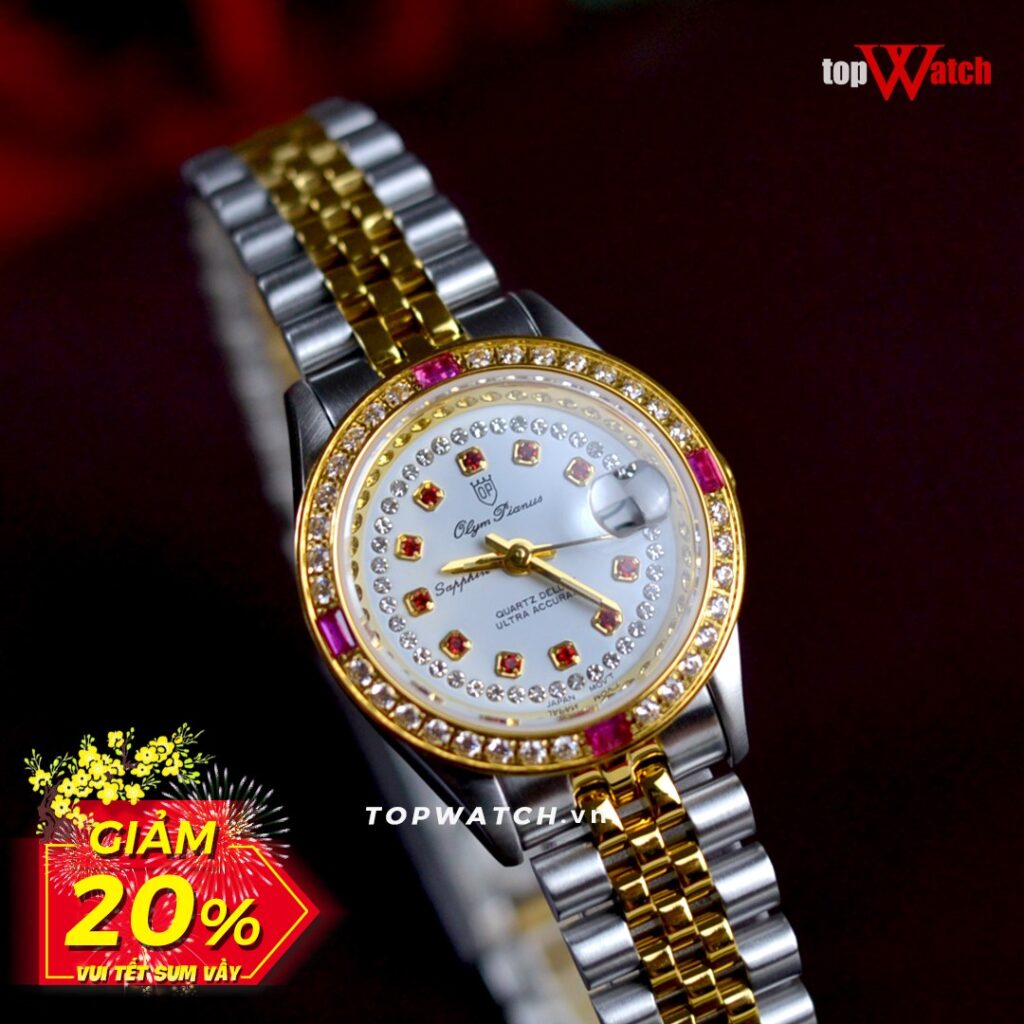 Đồng hồ đeo tay chính hãng Olym Pianus OP68322-2DLSK T - Giá niêm yết 3.950.000 VNĐ => Giá khuyến mãi 3.160.000 VNĐ