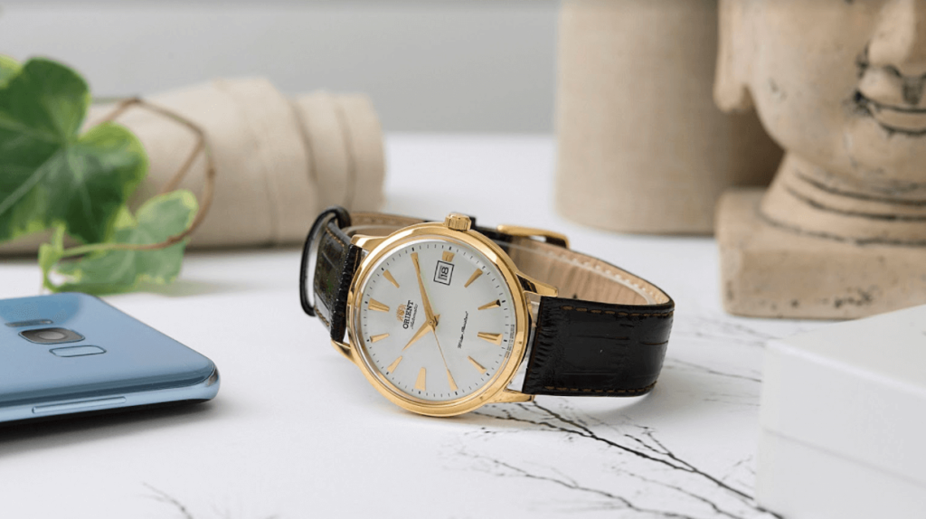 Đồng hồ đeo tay chính hãng Orient Bambino Gen I FAC00003W0 với vỏ mạ vàng PVD đẹp mắt