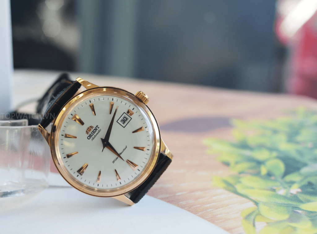 Đồng hồ đeo tay chính hãng Orient Bambino I FAC00002W0 mạ vàng hồng thu hút