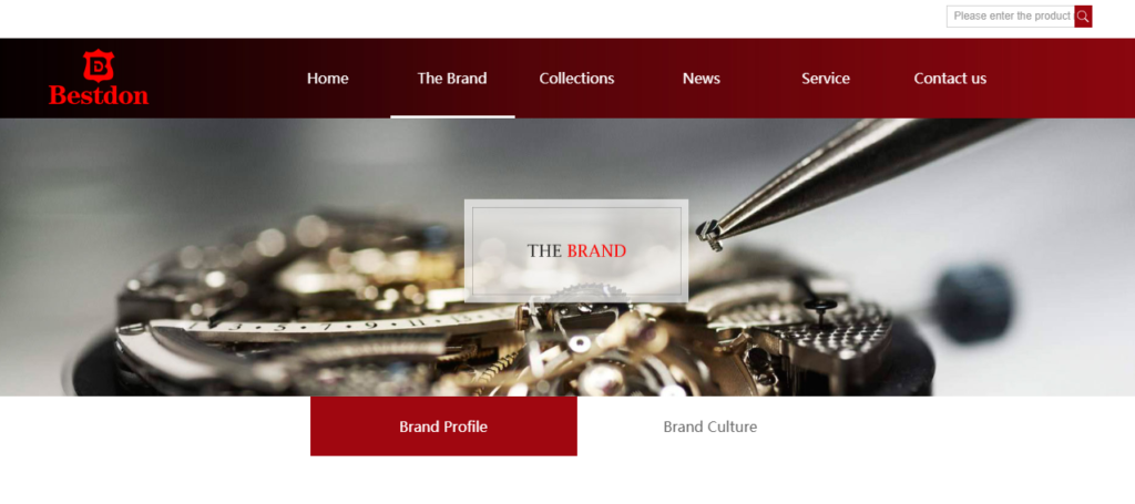 Trang web được cho là trang chủ chính thức của đồng hồ Bestdon