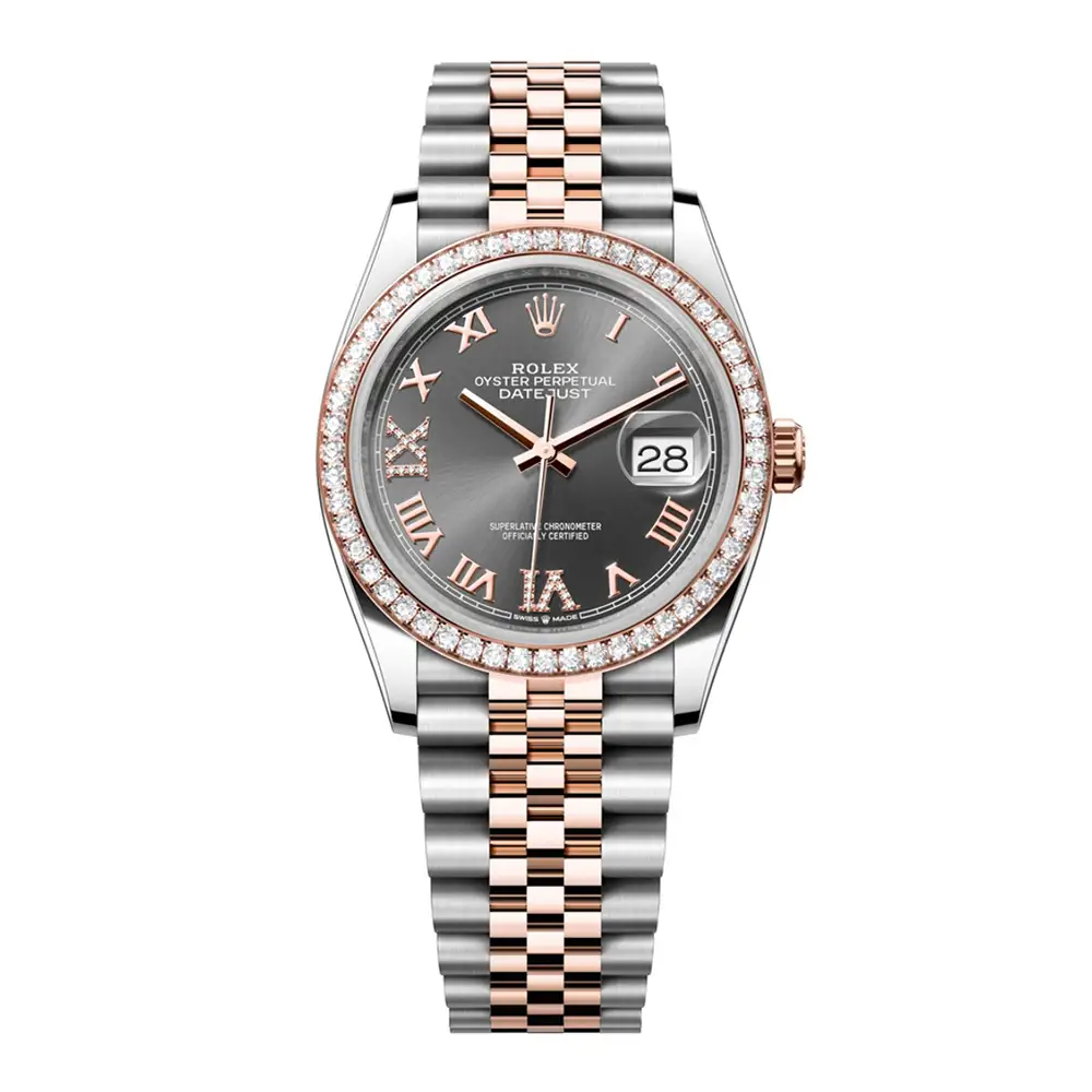 Đồng Hồ Rolex Datejust 36 126281rbr-0011 Oystersteel và vàng Everose