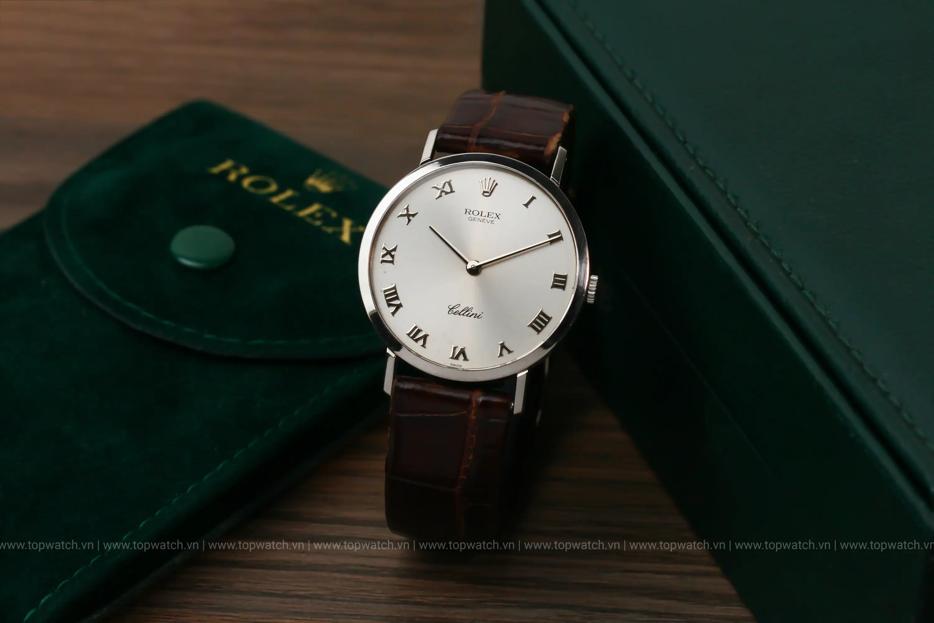 Đồng Hồ Rolex Cellini Vàng Trắng 18k 4112