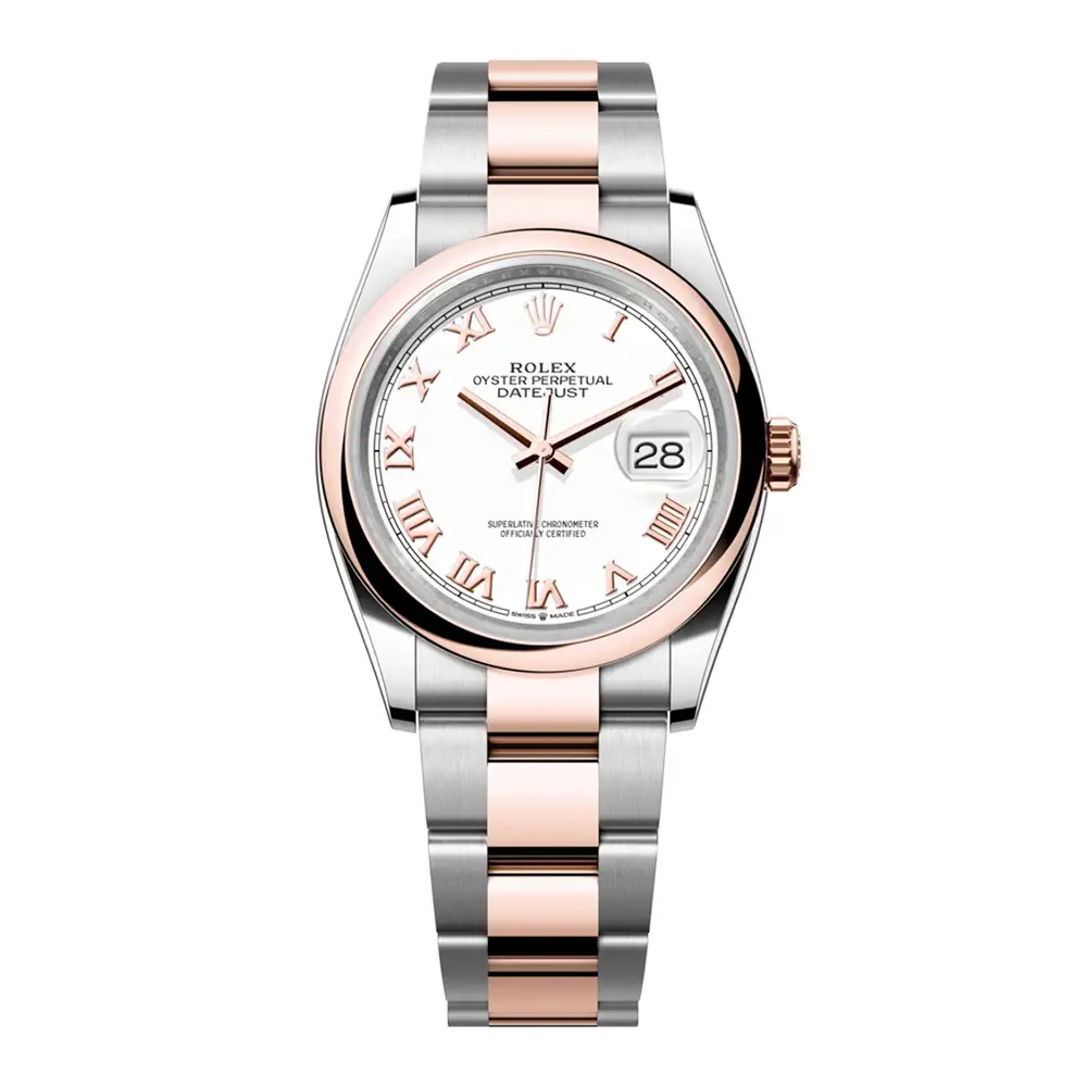 Đồng Hồ Rolex Datejust 36 126201-0016 Oystersteel và vàng Everose