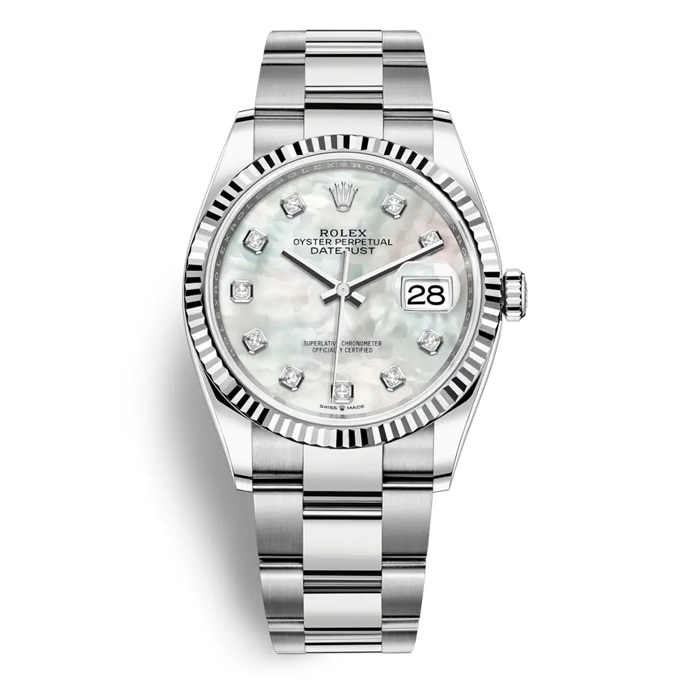 Đồng Hồ Rolex Datejust 36 126234-0020 Oystersteel và vàng trắng