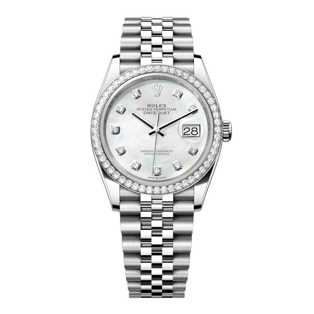 Đồng Hồ Rolex Datejust 36 126284rbr-0011 Oystersteel và vàng trắng