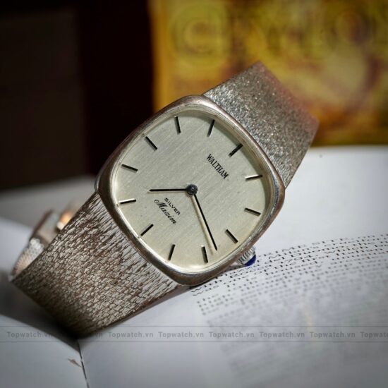 Đồng hồ Waltham 925 Silver Square Bracelet Watch Micro Flaw