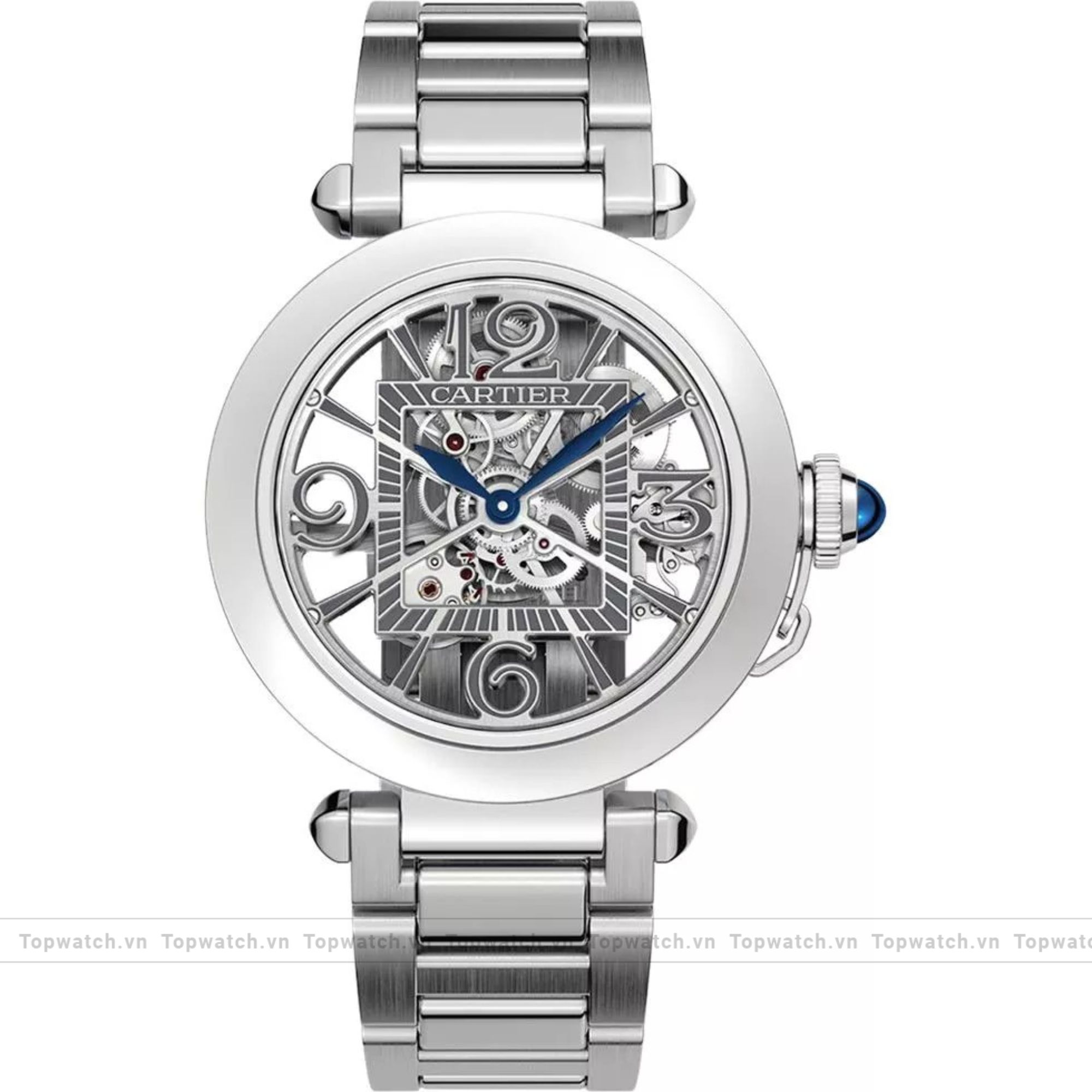 Cartier Pasha WHPA0007 Automatic Skeleton Watch 41mm