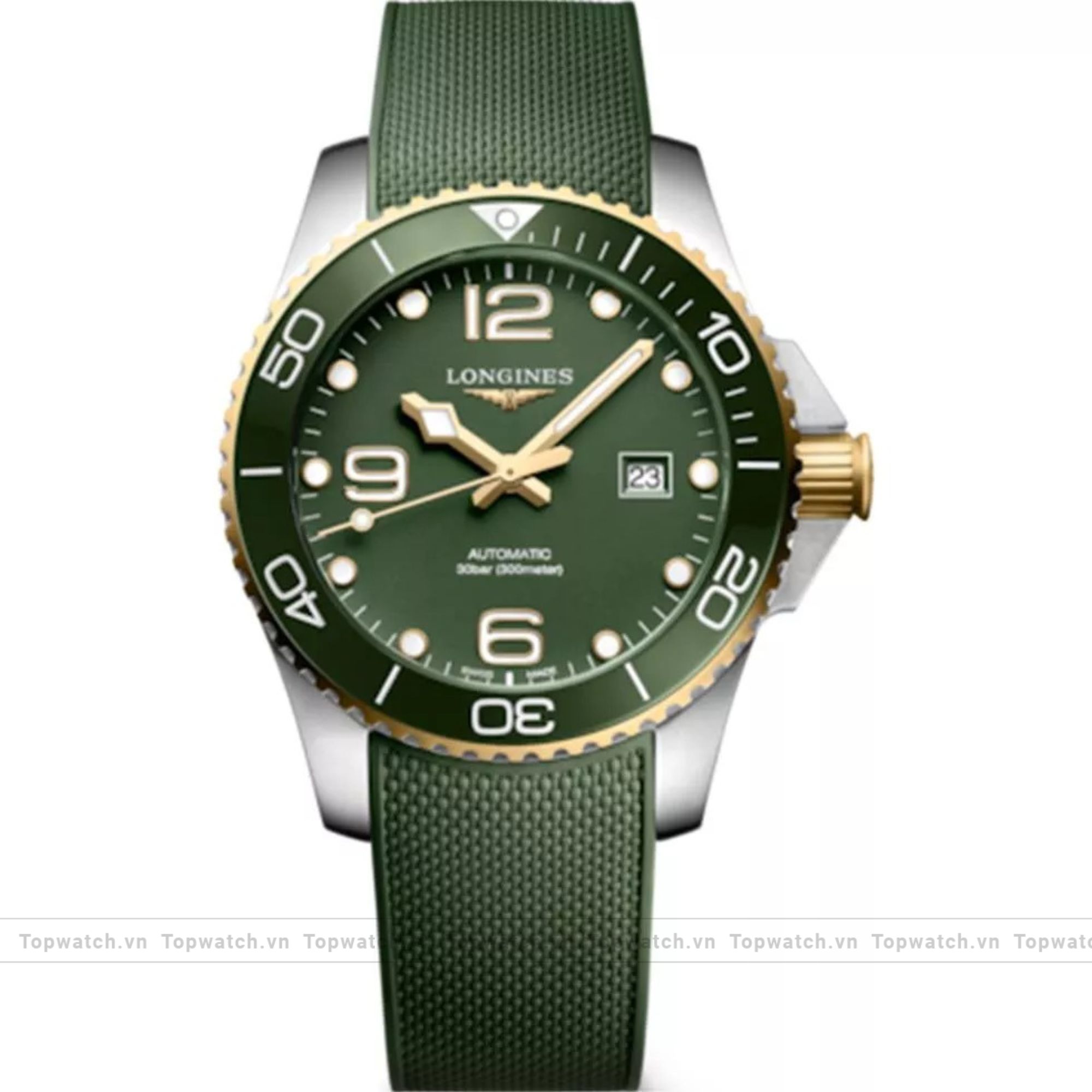 Longines HydroConquest Green Tone L3.782.3.06.9 Watch 43mm