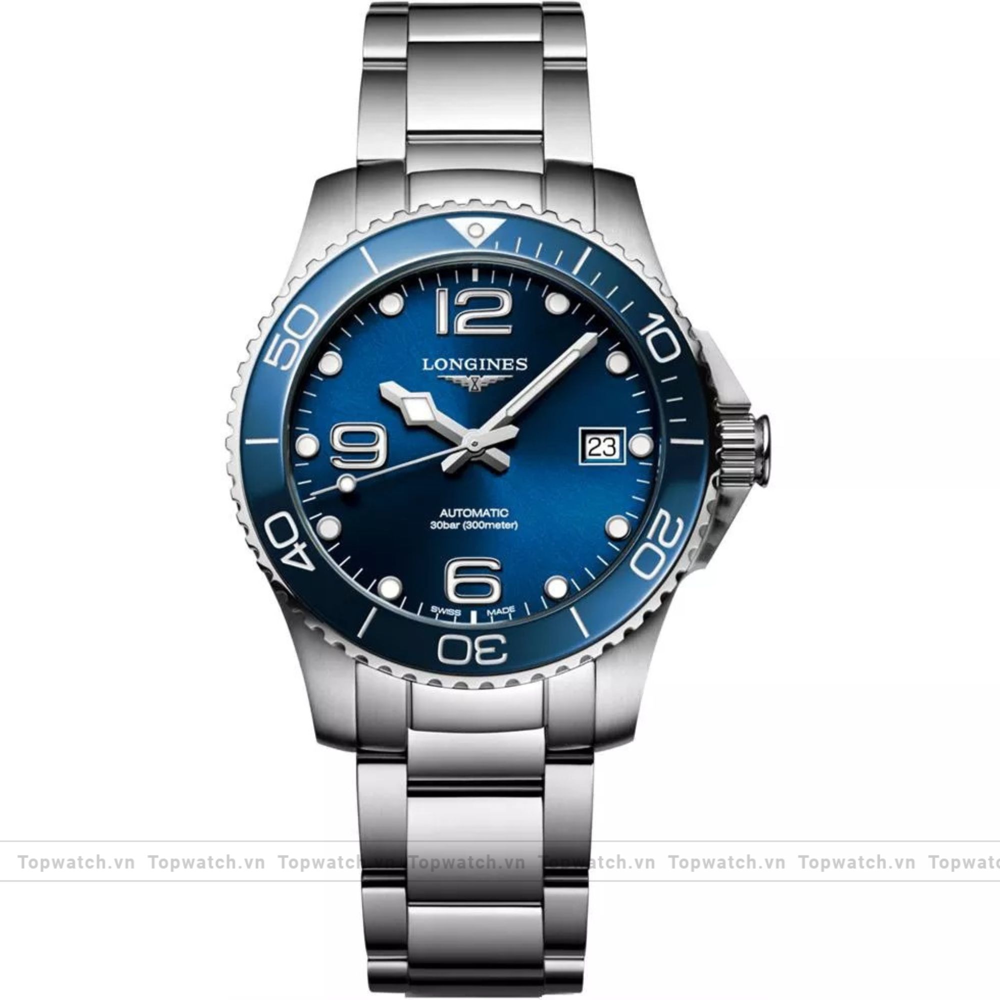 Longines Hydroconquest Silver Tone Watch 39mm