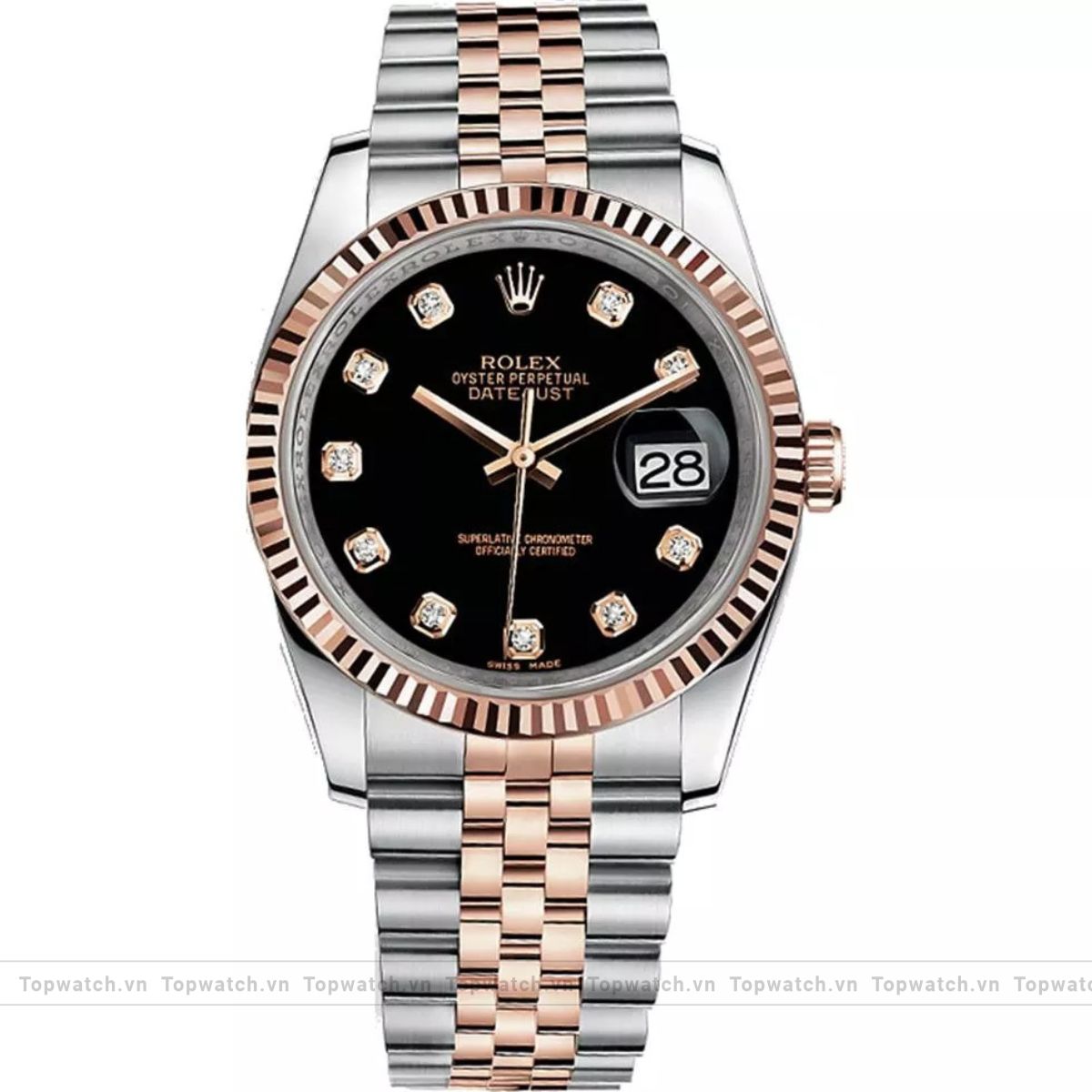 Rolex Oyster Perpetual 116231 Datejust Black Watch 36mm