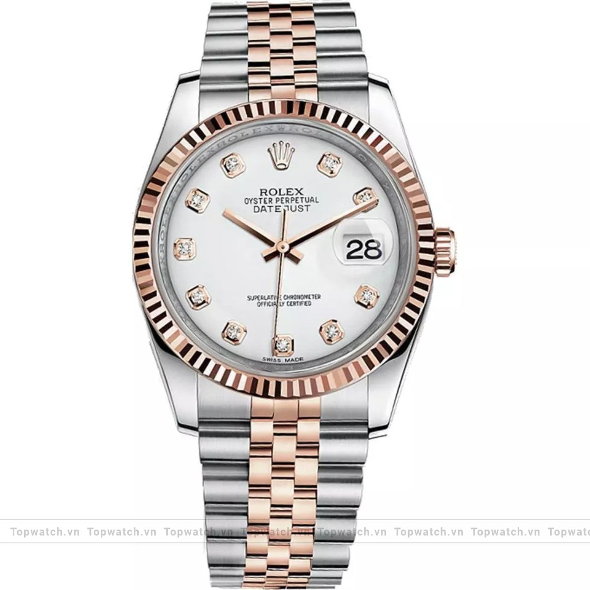 Rolex Oyster Perpetual 116231 Datejust White Watch 36mm