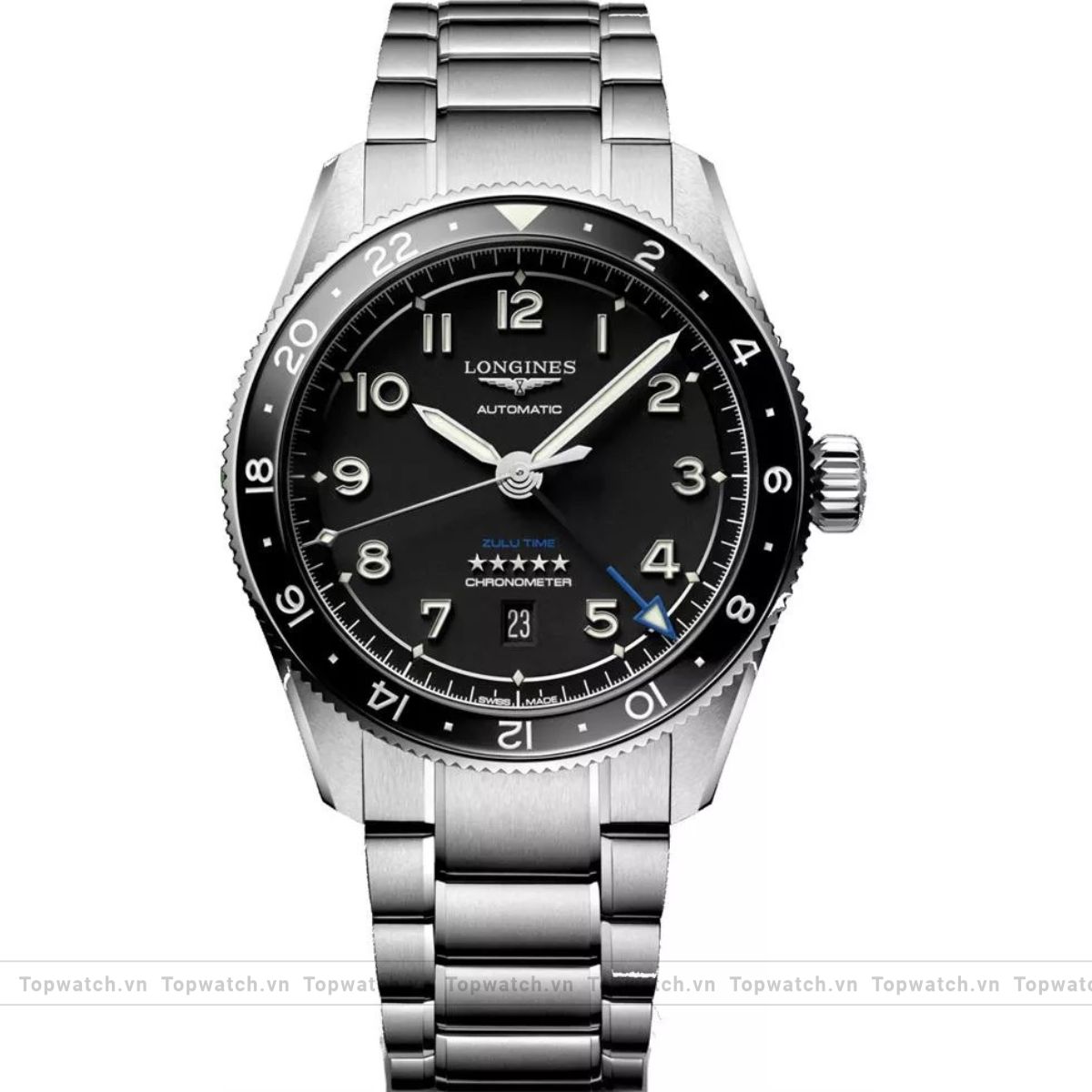 Longines Spirit L3.812.4.53.6 Zulu Time Watch 42mm