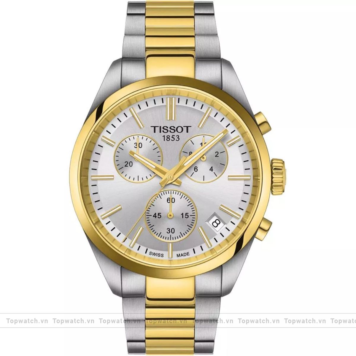 Tissot PR100 T150.417.22.031.00 Chronograph Two-Tone Watch 40mm Tissot PR100 T150.417.22.031.00 Chronograph Two-Tone Watch 40mm