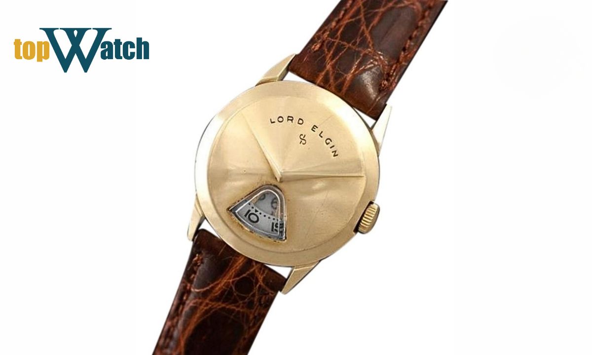 đồng hồ elgin 1950s lord direct read chevron 