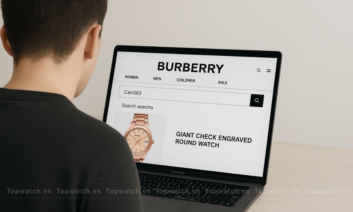 Ảnh minh họa cách check đồng hồ Burberry chính hãng