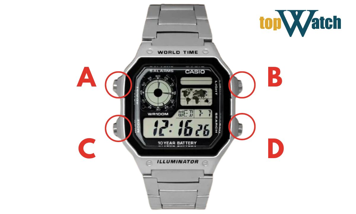 chức năng các nút trên đồng hồ casio