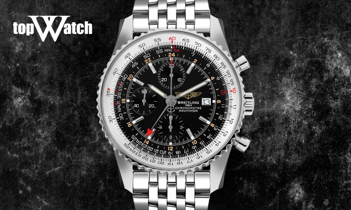 Vòng bezel logarithmic trên đồng hồ Breitling Navitimer