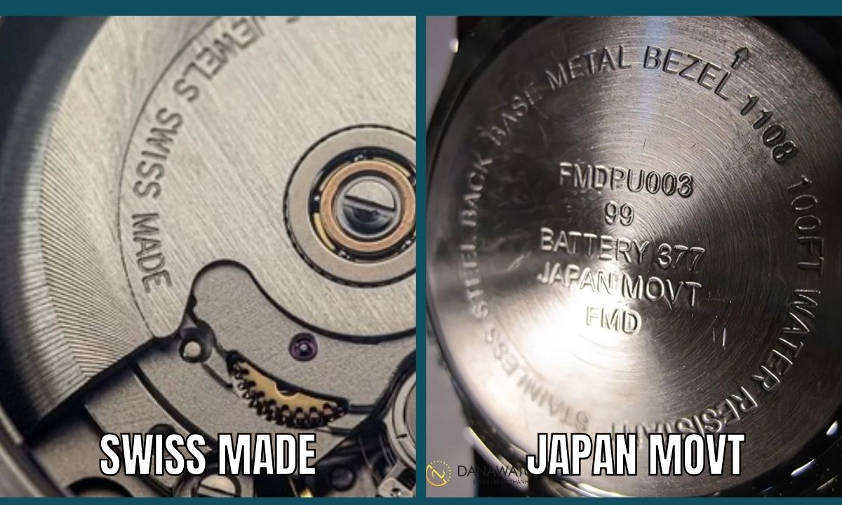 Swiss Made và Japan Movt