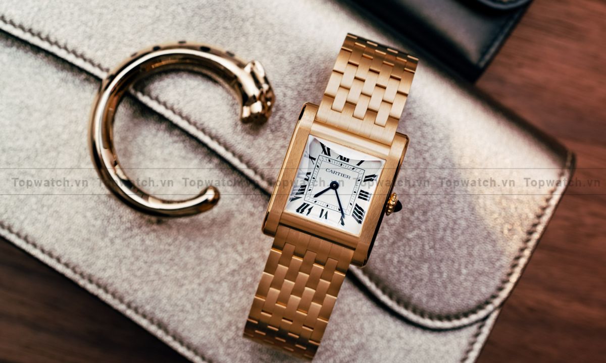 Đồng hồ nam mặt vuông - Cartier Tank Normale