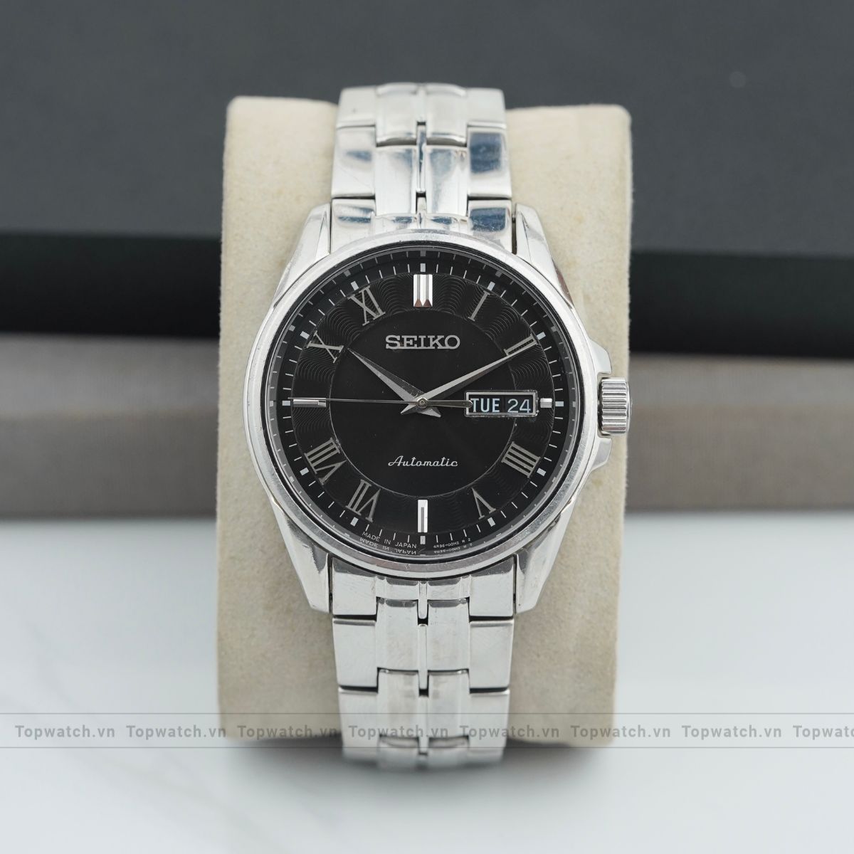 Đồng hồ Seiko SRP183J1 Automatic Presage Stainless Steel Case Black Dial Đồng hồ Seiko SRP183J1 Automatic Presage Stainless Steel Case Black Dial
