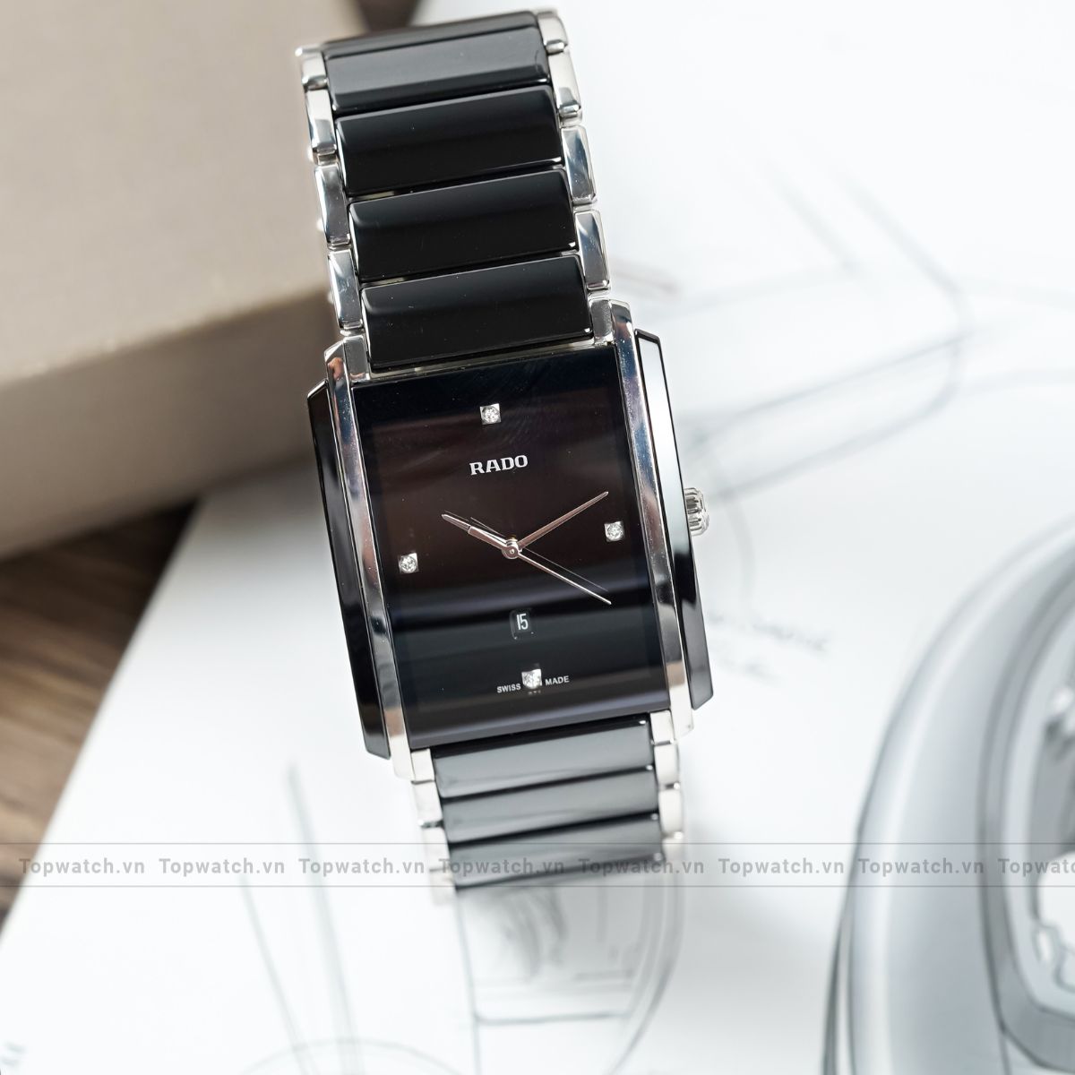 Rado R20613712 Integral Diamonds Quartz S Watch 22mm Rado R20613712 Integral Diamonds Quartz S Watch 22mm