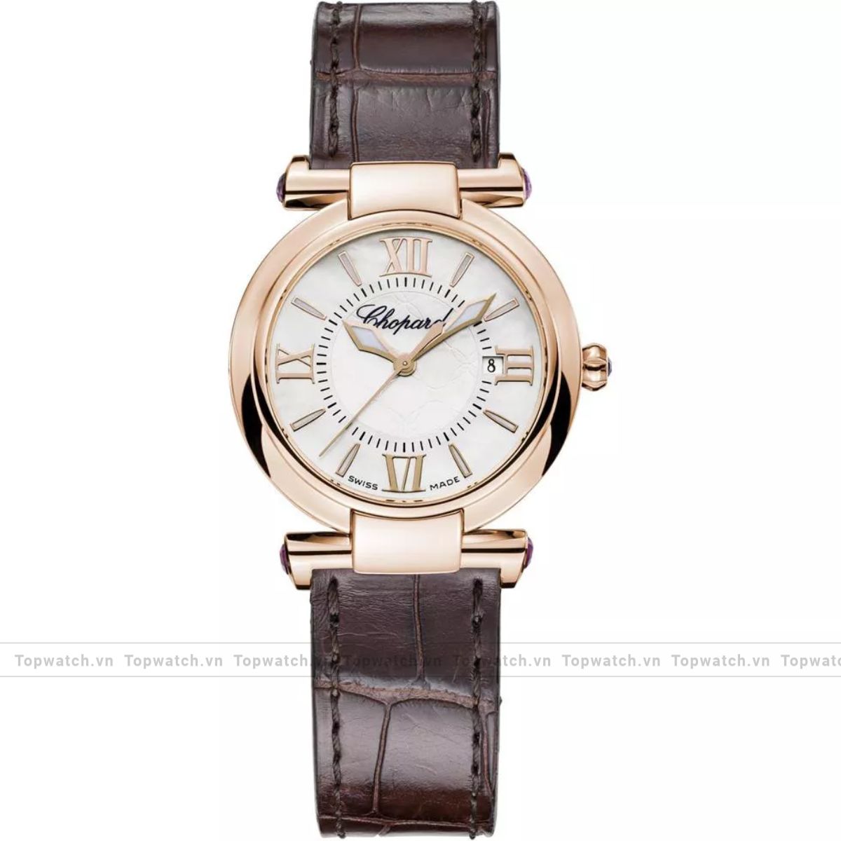 Chopard Imperiale 384238-5001 18k And Amethysts Watch 28mm