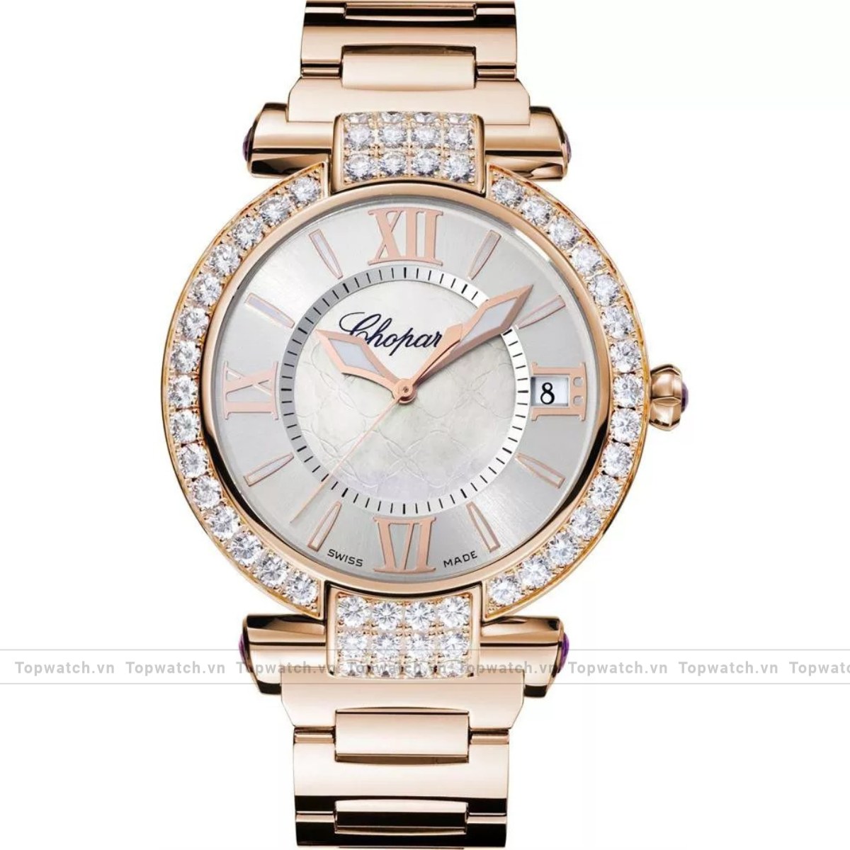 Chopard Imperiale 384241-5004 18k Amethysts Watch 40mm