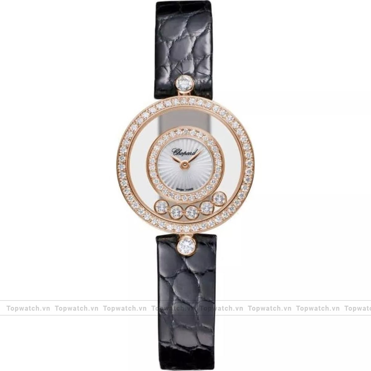 Chopard Happy Diamonds 203957-5214 18k Rose 25.8mm Chopard Happy Diamonds 203957-5214 18k Rose 25.8mm