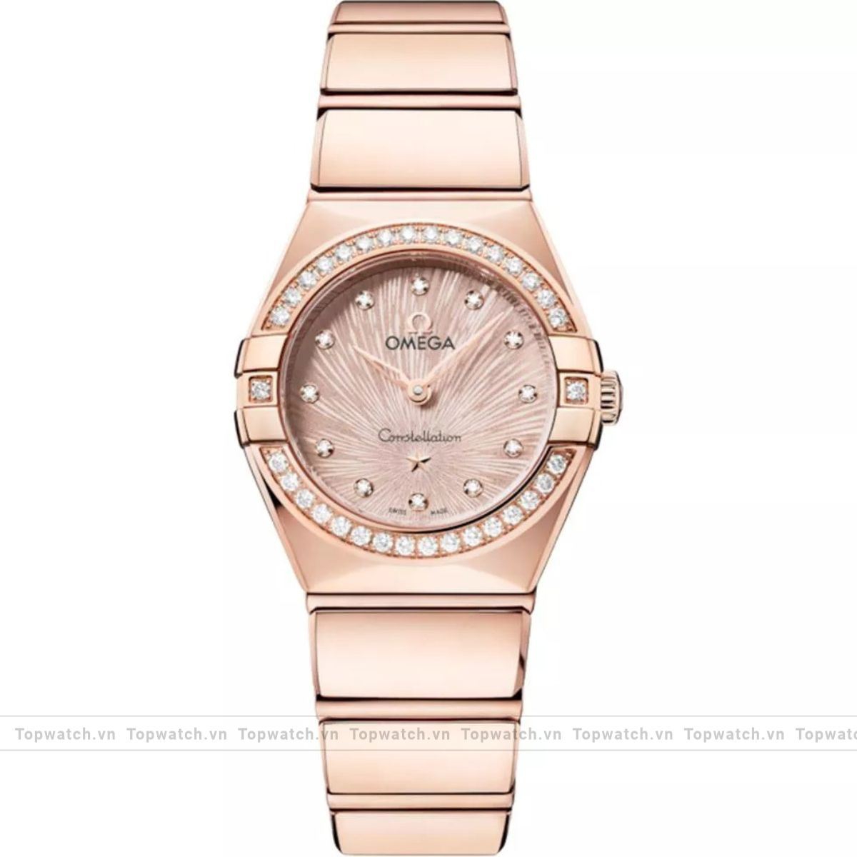 Omega Constellation 131.55.25.60.52.001 Sedna 18K Gold Diamonds Watch 25mm