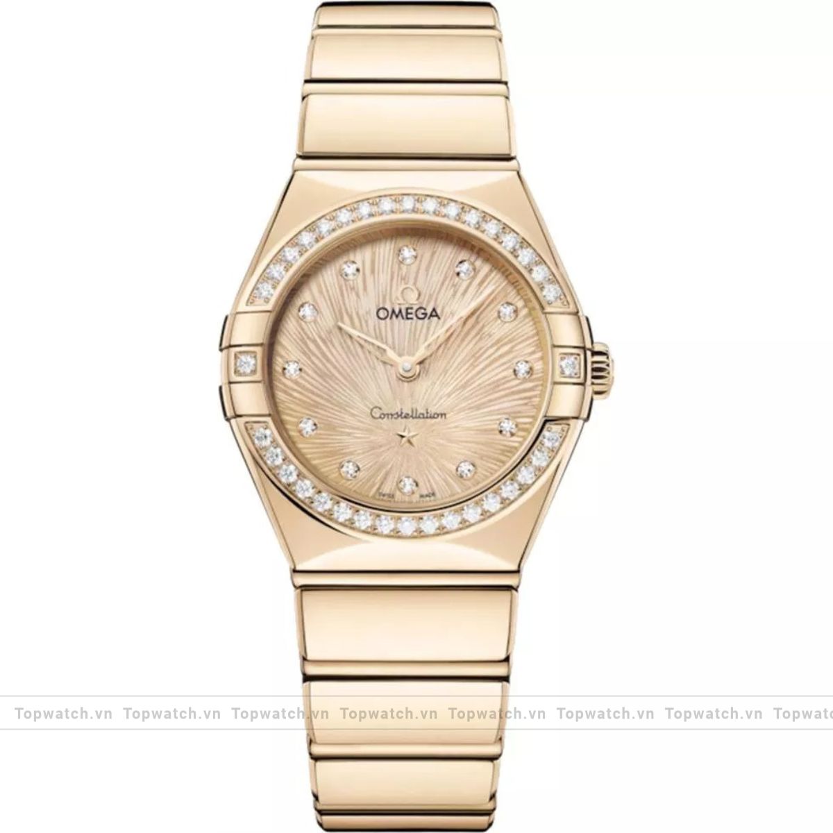 Omega Constellation 131.55.28.60.58.001 Moonshine 18K Diamonds Watch 28mm