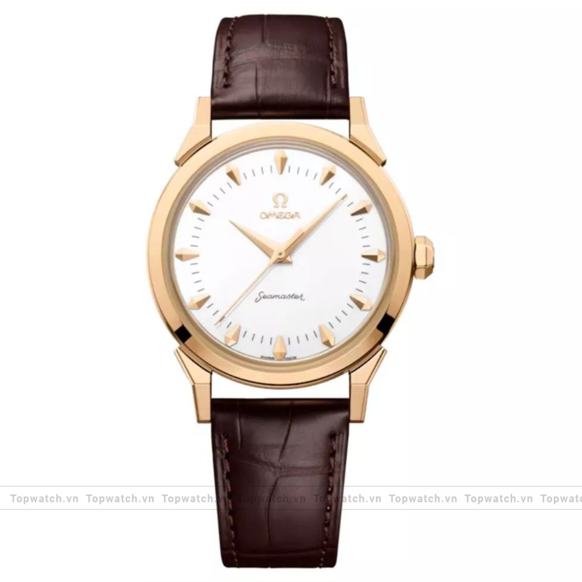 Omega Seamaster 522.53.37.20.04.001 Moonshin Gold on Alligator Watch 37mm