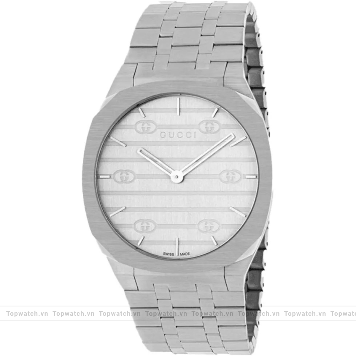 Gucci 25H YA163407 Silver Tone Watch 38mm Gucci 25H YA163407 Silver Tone Watch 38mm