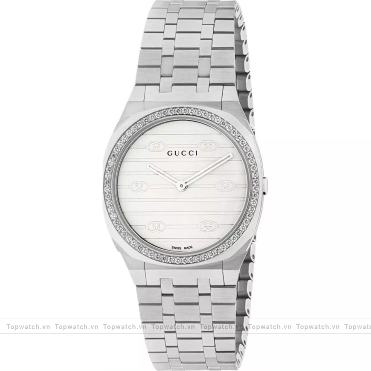 Gucci 25H YA163503 Diamond Silver Watch 30mm Gucci 25H YA163503 Diamond Silver Watch 30mm