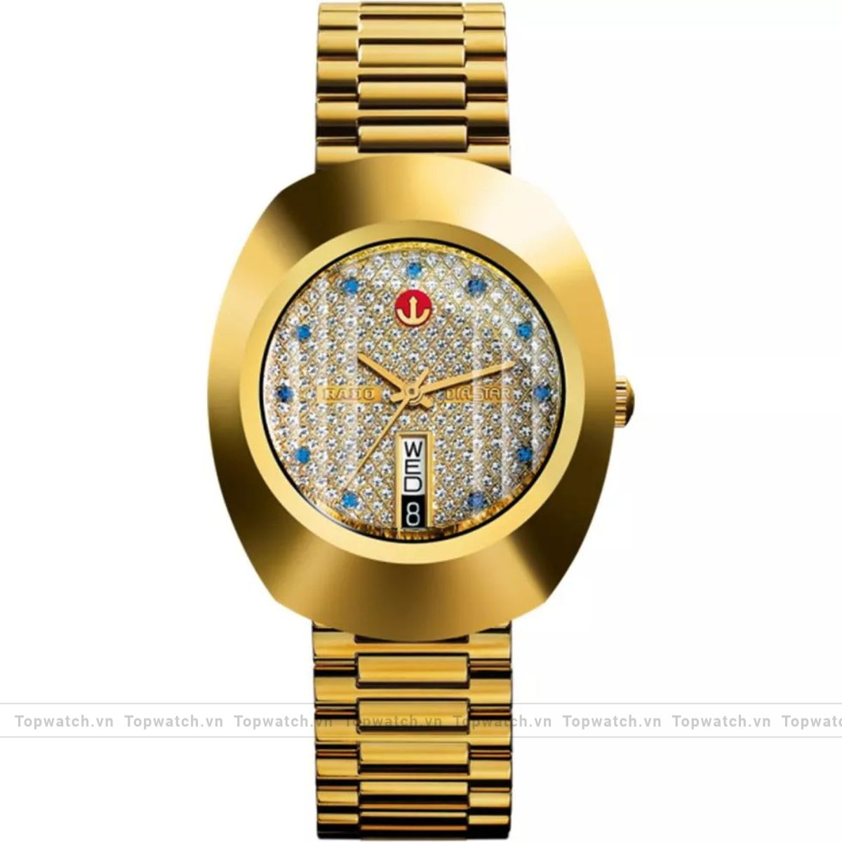 Rado DiaStar R12413313 Original Automatic Gold Tone Watch 35mm