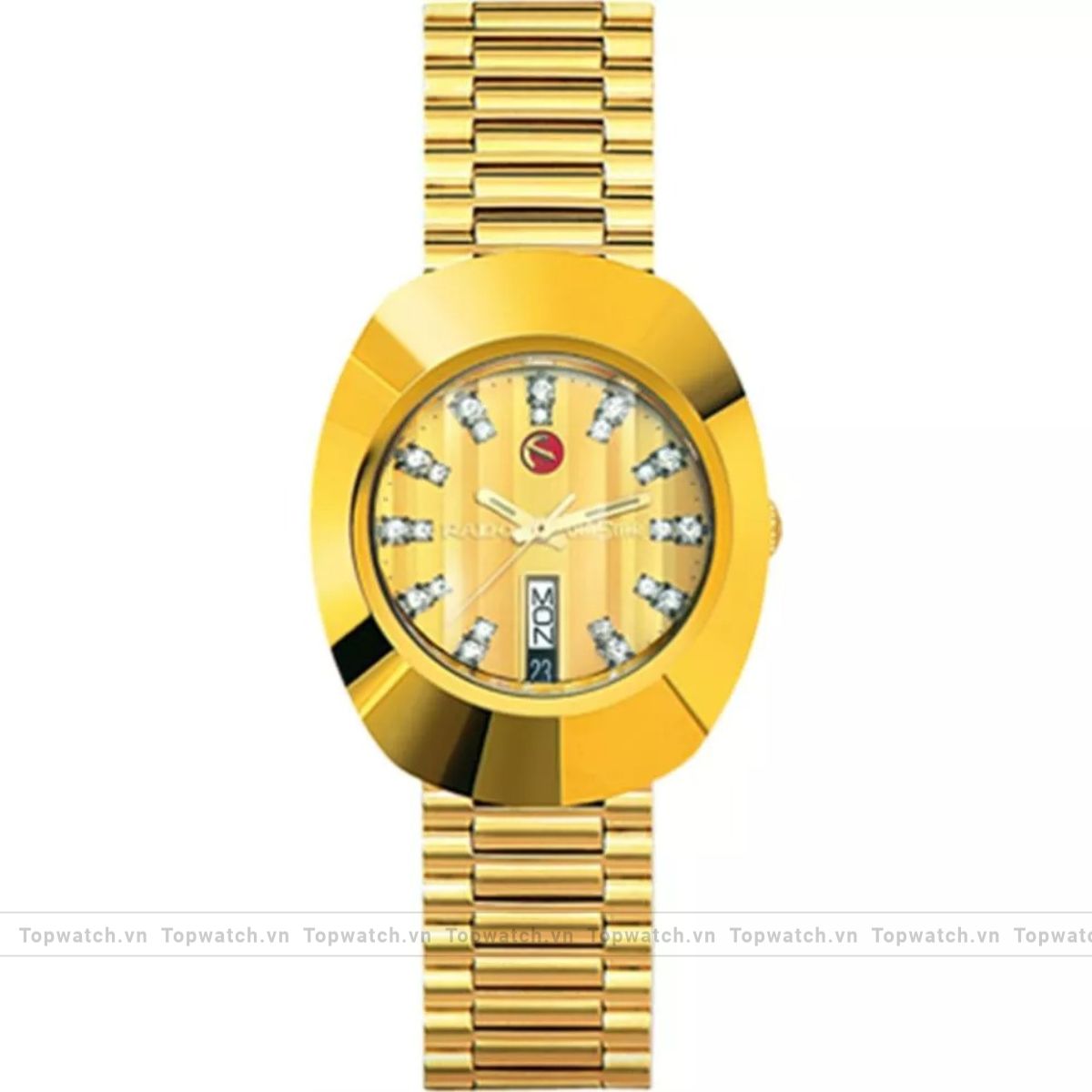 Rado DiaStar R12413803 Original Automatic Gold Diamond Watch 35mm