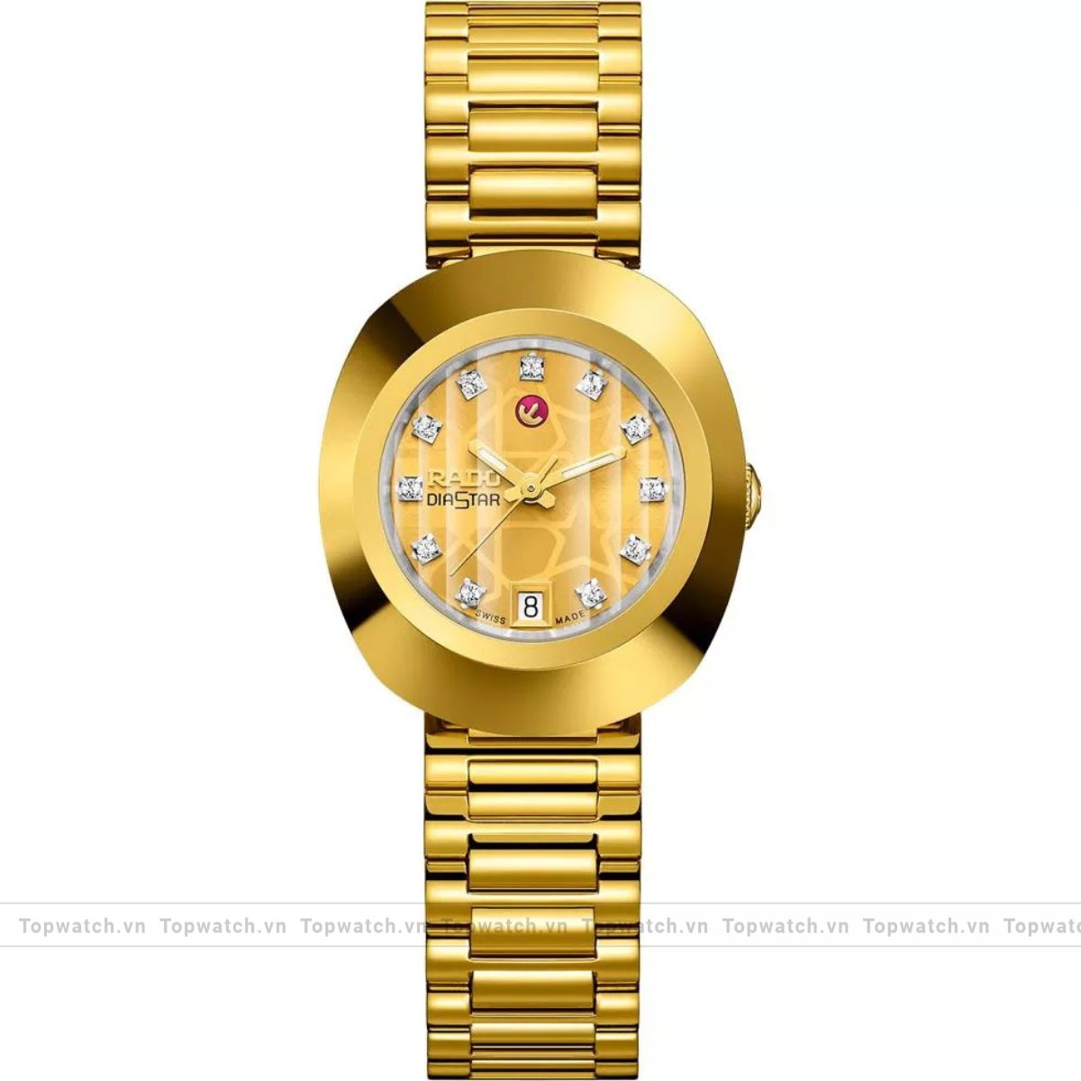 Rado DiaStar R12416503 Original Automatic Gold Diamond Watch 27.3mm