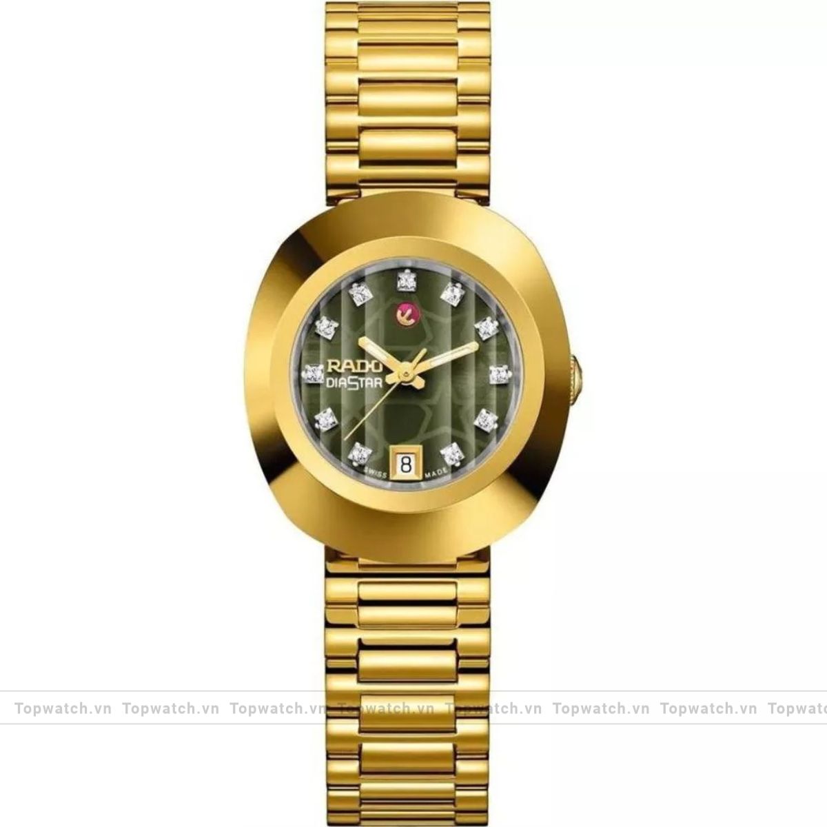 Rado DiaStar R12416533 Original Automatic Gold Diamond Watch 27.3mm