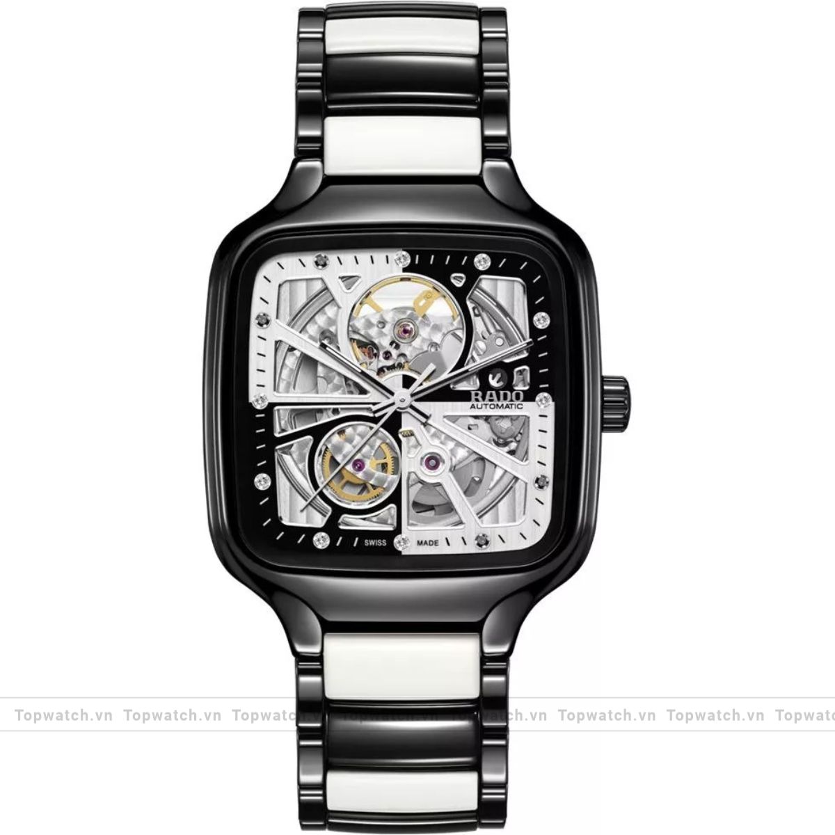 Rado True Square R27086752 Open Heart Diamonds Limited Edition Watch 38mm Rado True Square R27086752 Open Heart Diamonds Limited Edition Watch 38mm