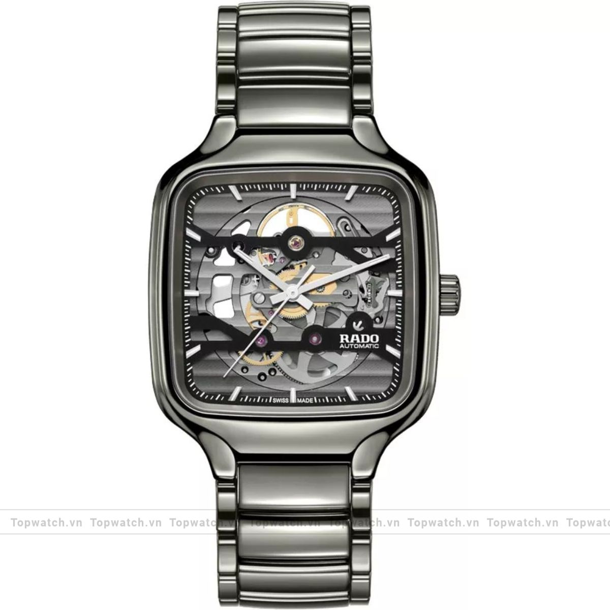 Rado True Square R27125152 Automatic Skeleton Watch 38mm Rado True Square R27125152 Automatic Skeleton Watch 38mm