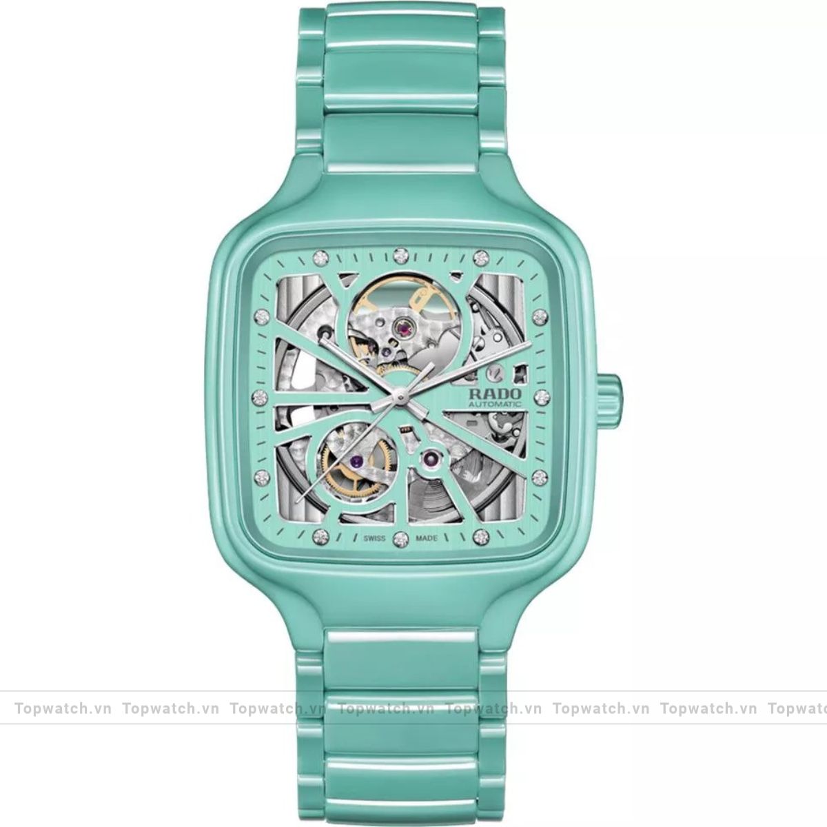 Rado True Square R27176712 Open Heart Diamonds Limited Edition Watch 38mm Rado True Square R27176712 Open Heart Diamonds Limited Edition Watch 38mm