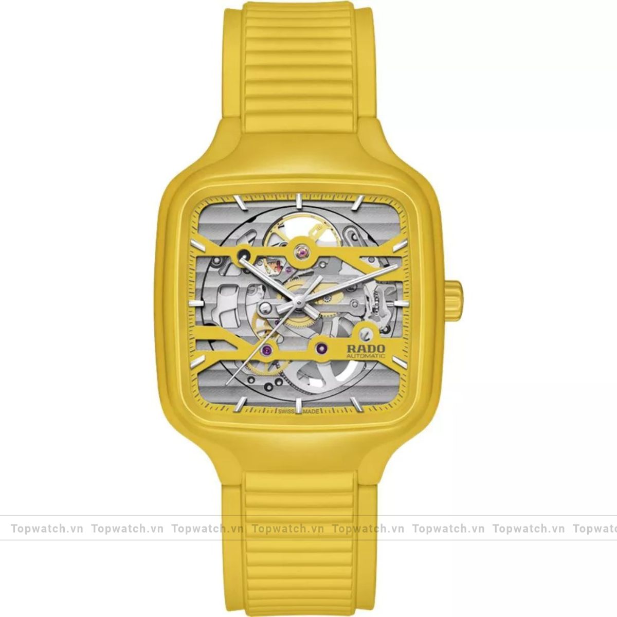 Rado True Square R27177255 Automatic Yellow Watch 38mm Rado True Square R27177255 Automatic Yellow Watch 38mm