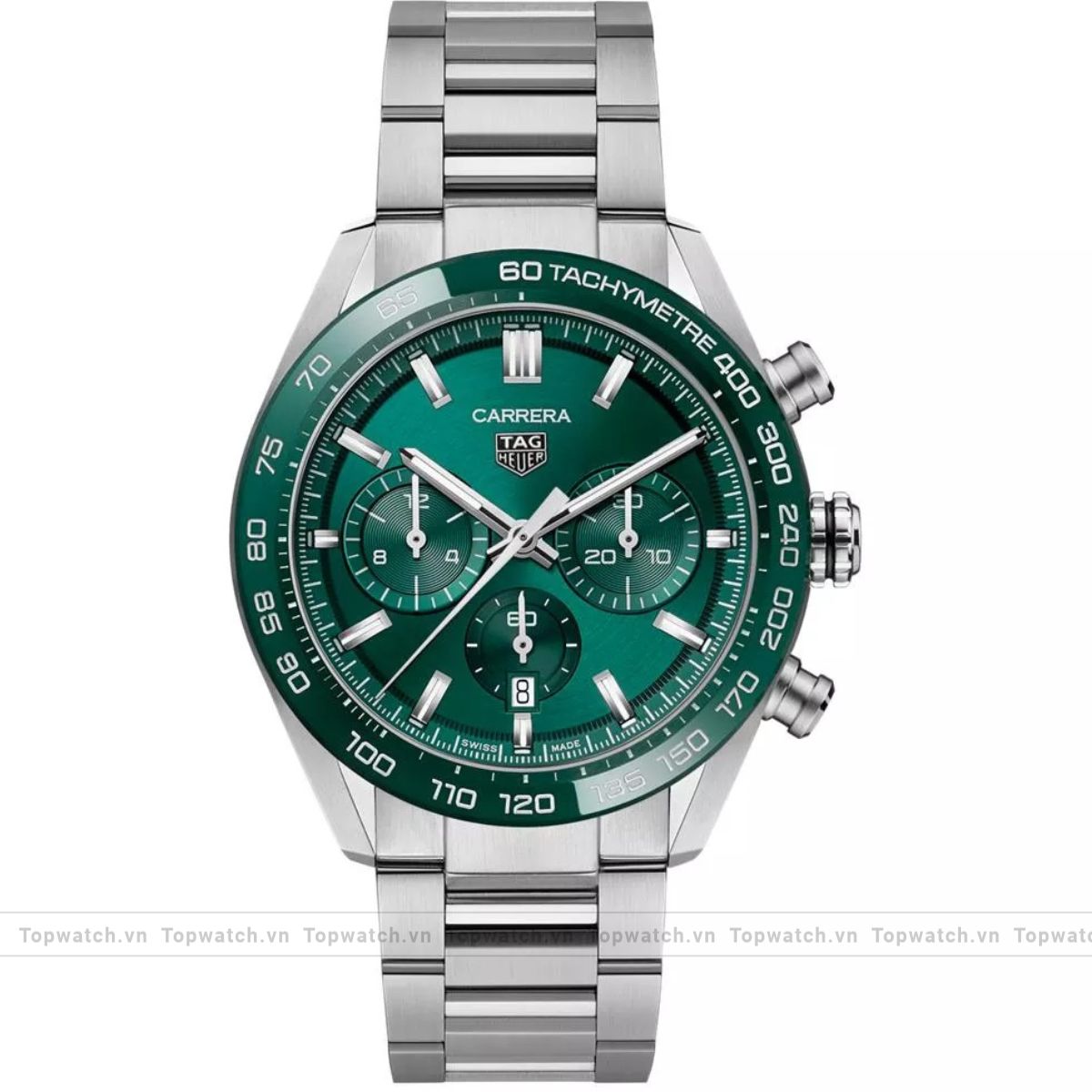 Tag Heuer Carrera CBN2A1N.BA0643 Green-Tone Chronograph Watch 44mm Tag Heuer Carrera CBN2A1N.BA0643 Green-Tone Chronograph Watch 44mm