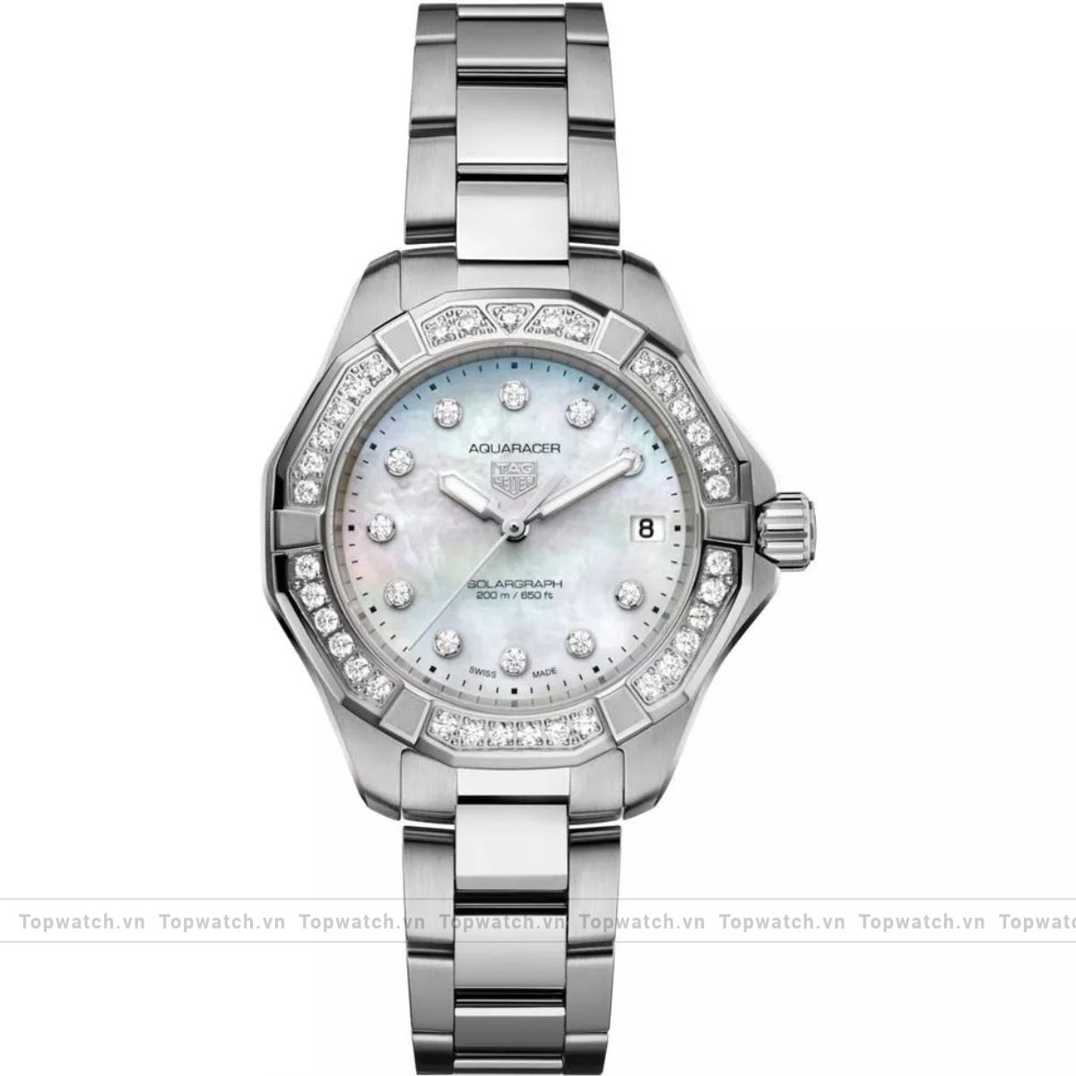TAG Heuer WBP1314.BA0005 Aquaracer Silver Diamonds Watch 34 mm TAG Heuer WBP1314.BA0005 Aquaracer Silver Diamonds Watch 34 mm