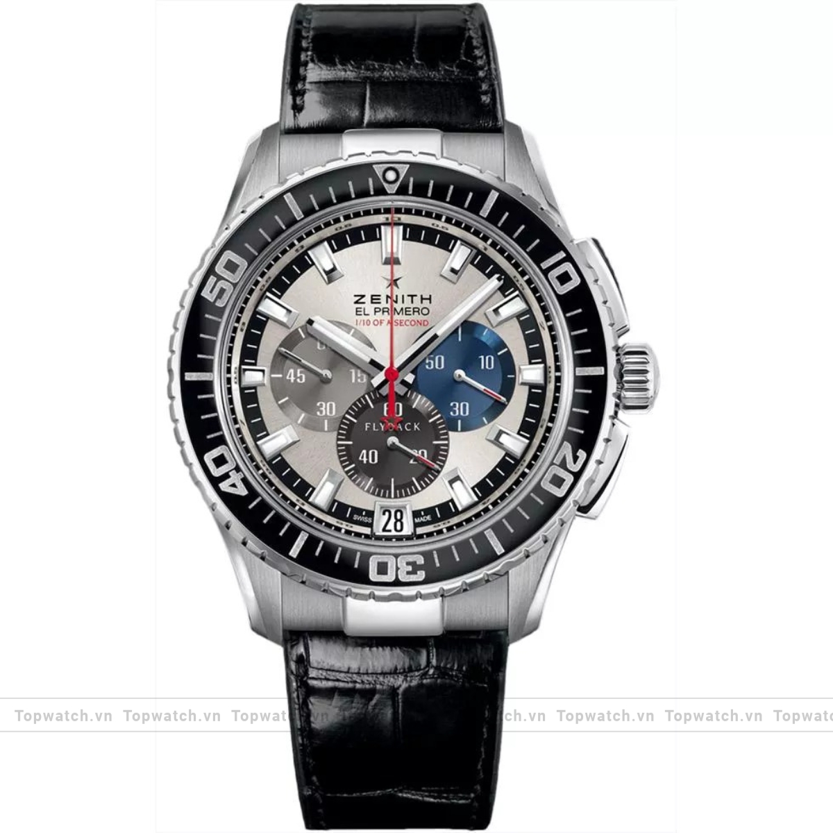 Zenith El Primero 03.2062.4057/69.C714 Mens Stainless Steel Rubber Black Watch 45.5mm Zenith El Primero 03.2062.4057/69.C714 Mens Stainless Steel Rubber Black Watch 45.5mm