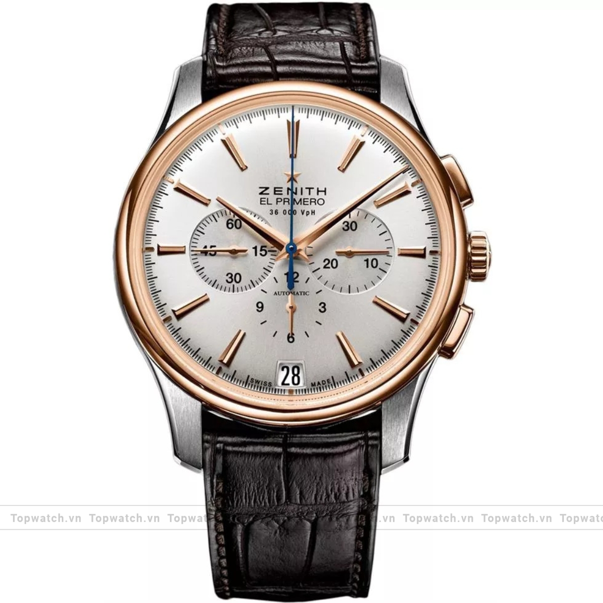 Zenith El Primero 51.2112.400/01.C498 Captain 18K Watch 42mm